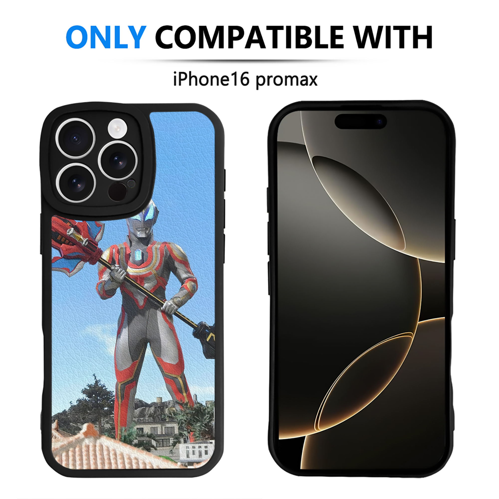 （画像用） ウルトラマン Ultraman 【iPhone 16シリーズ対応】シリコンスマホケース（レザー調） 材質：シリコン